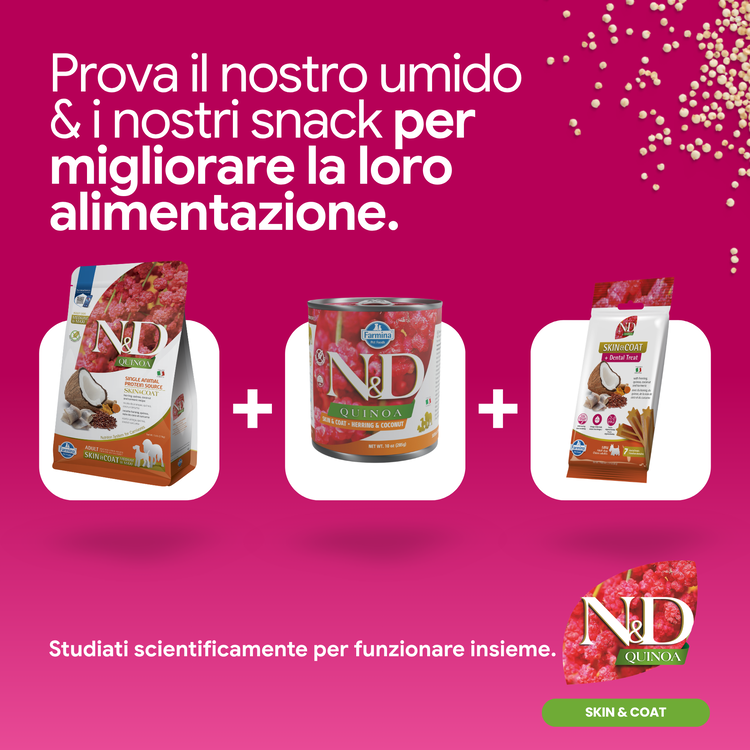 Linea N&D Quinoa cibo e snack per cani