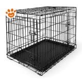 Camon Dog Gabbia pieghevole in Metallo Doppia Porta (62x46x53 cm)