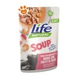 Life Natural Cat Soup Tonno e Gamberetti in Brodo con Frutti di Mare