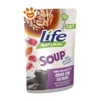 Life Cat Natural Soup Tonno e Alicette in Brodo con Salmone