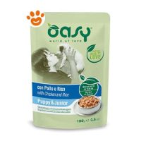 Oasy Dog Puppy Straccetti in Salsa con Pollo e Riso