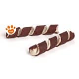 Snack cane intrecciato cioccolato e vaniglia