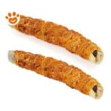 Snack per cani con pollo essiccato e osso