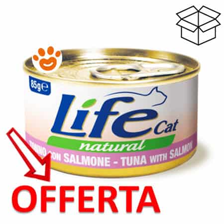 Offerta cibo umido gatto tonno salmone LifeCat