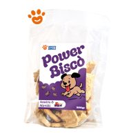 Power Biscò Dog Snack Deliziosi Biscotti per Cani al Gusto Anatra e Mirtilli