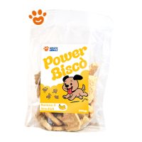 Power Biscò Dog Snack Deliziosi Biscotti per Cani al Gusto Banana e Arachidi