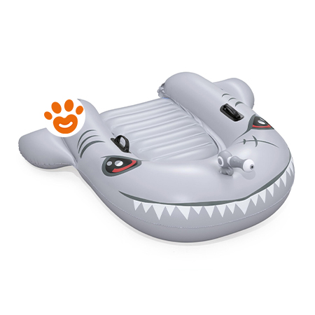 Gonfiabile a forma di squalo grigio per bambini