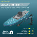 Set paddleboard e kayak gonfiabile Hydro-Force Aqua Drifter