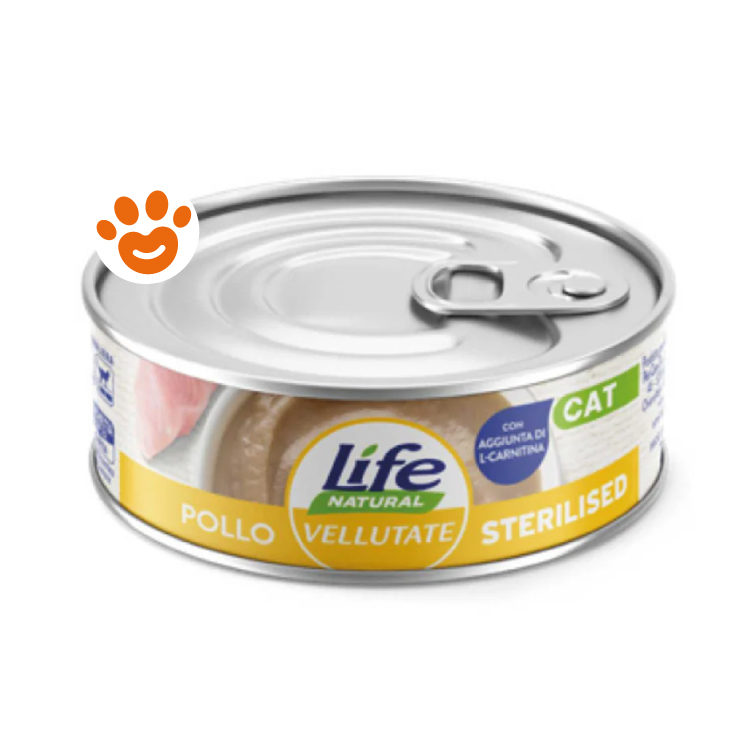 Cibo per gatti sterilizzati al pollo Life Natural