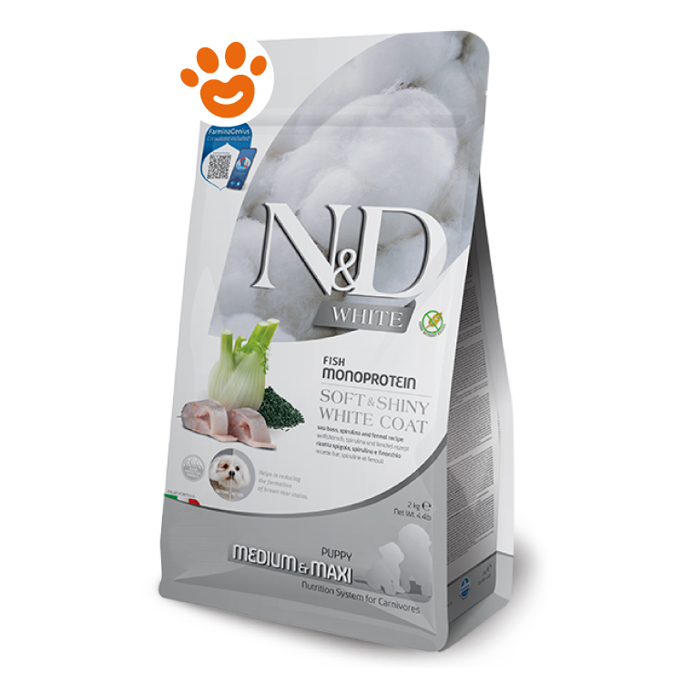 Farmina Dog N&D White Puppy Medium/Maxi Spigola e Finocchio