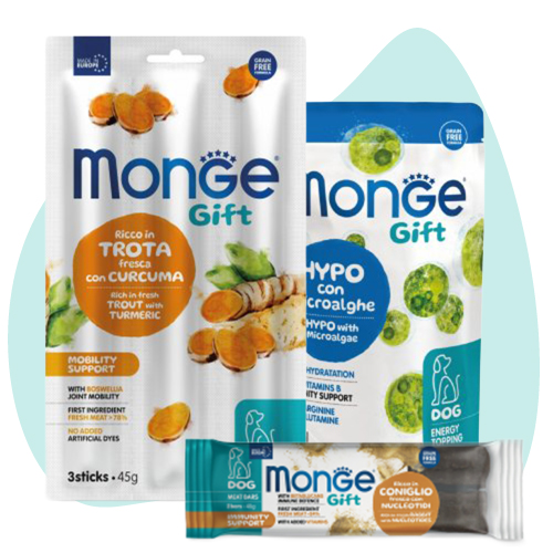 Snack per cani Monge Gift in confezione