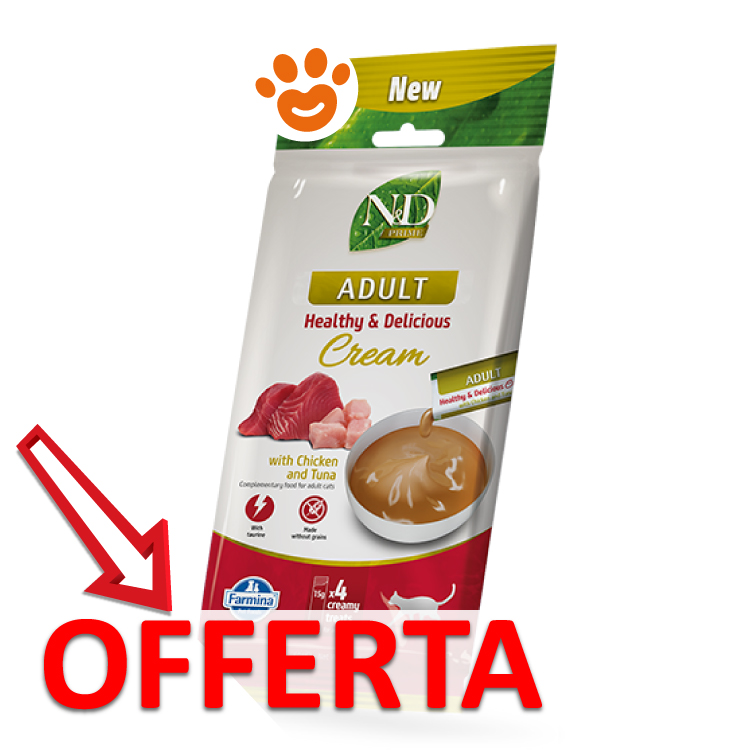 Snack cremoso per gatti N&D in offerta
