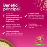 Infografica benefici snack Hairball N&D Quinoa per gatti