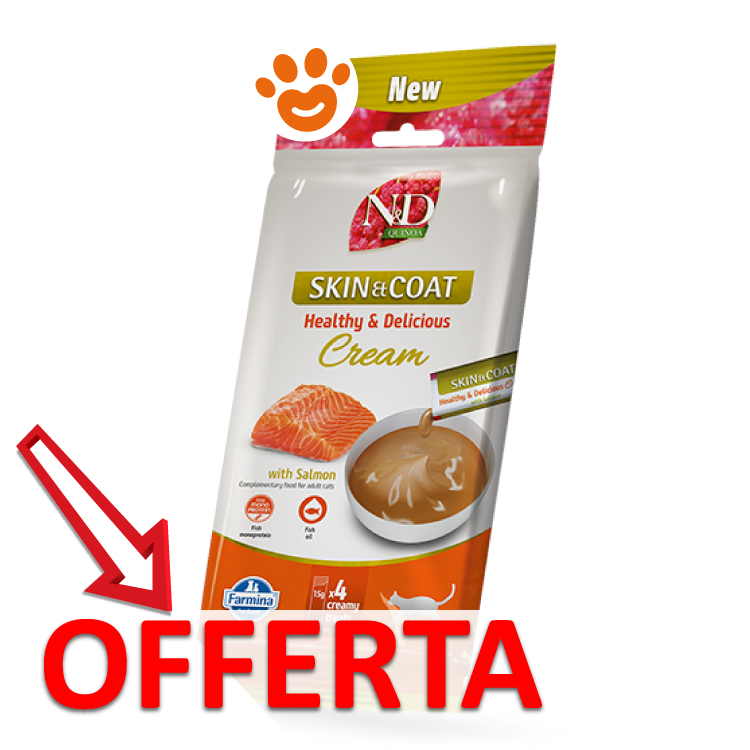 Offerta crema gatto N&D Skin&Coat salmone