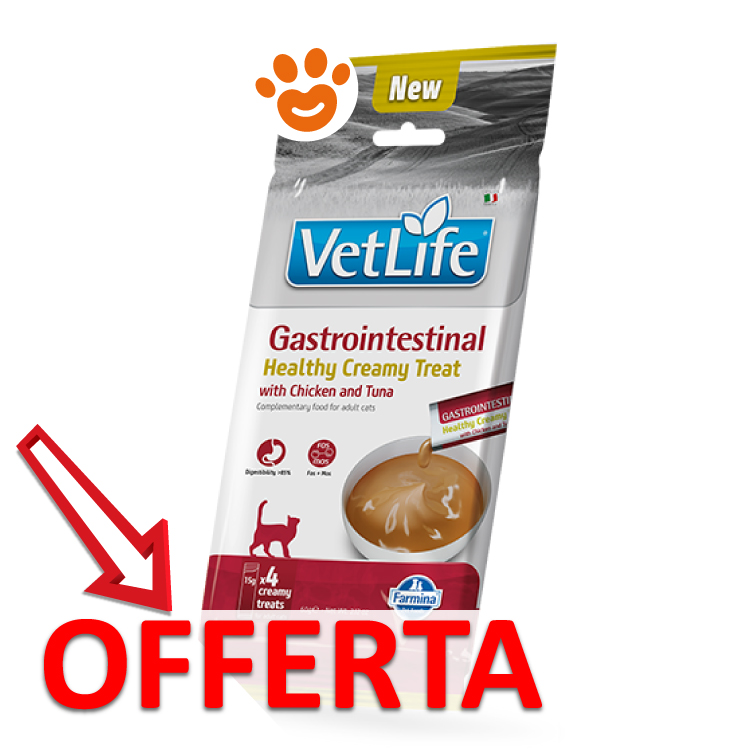 Snack cremoso VetLife Gastrointestinal per gatti offerta