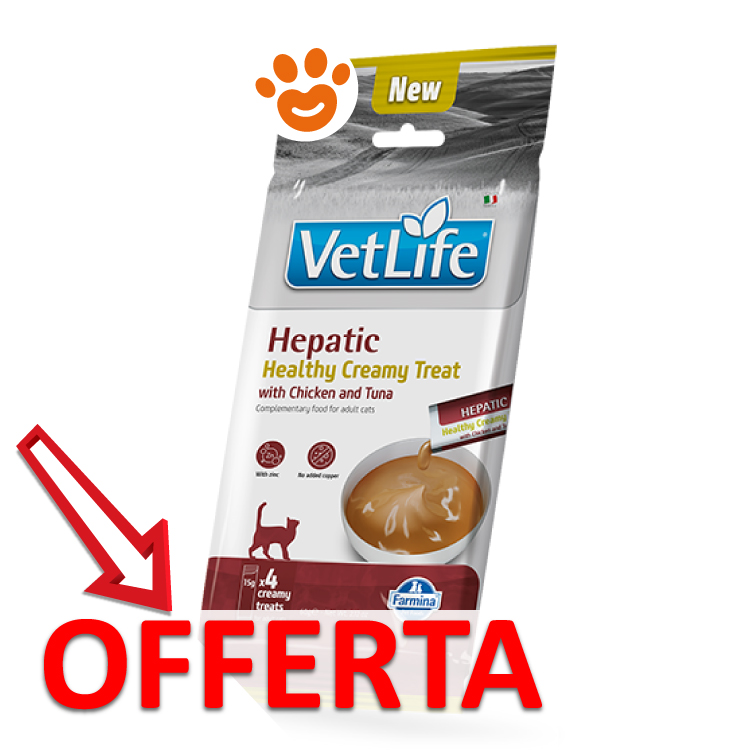 Snack cremoso per gatti VetLife Hepatic offerta