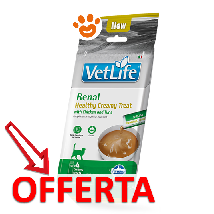 Snack cremoso VetLife Renal per gatti offerta