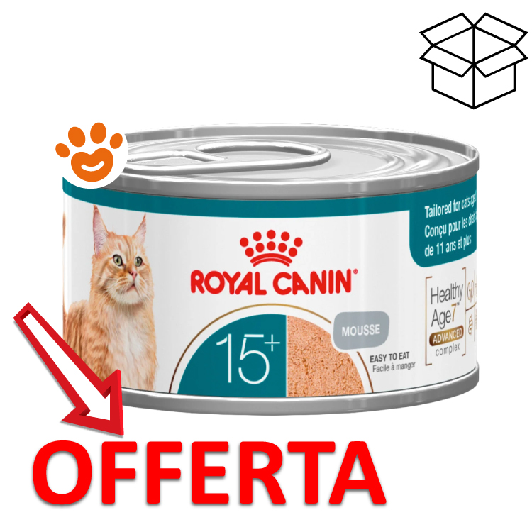 Lattina Royal Canin 15+ mousse in offerta