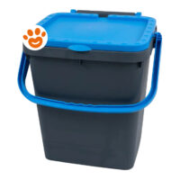 Contenitore in plastica con coperchio blu