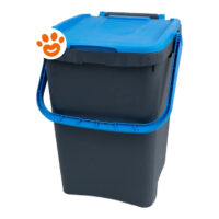 Bidone della spazzatura con coperchio blu