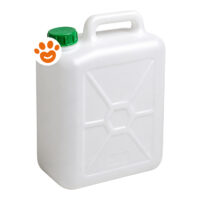 Tanica in plastica bianca con tappo verde