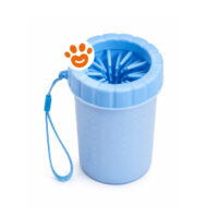 Pulitore zampe per cani in silicone blu