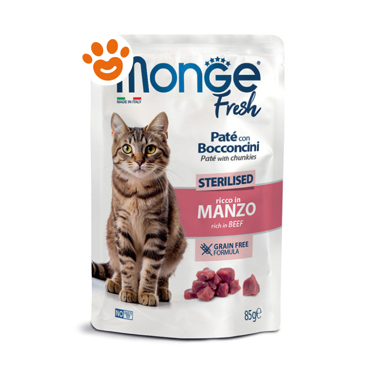 Busta Monge Fresh gatto manzo sterilised