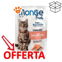 Offerta cibo gatto Monge Fresh salmone sterilised
