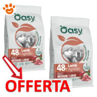 Sacchi crocchette Oasy agnello in offerta