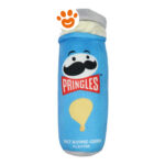 Peluche a forma di tubo Pringles blu