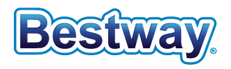Logo Bestway blu con bordo bianco