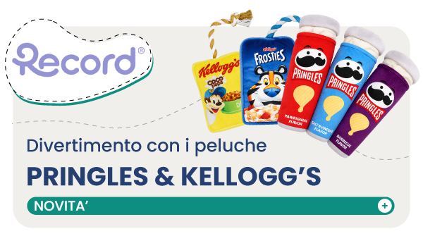 Banner promozionale Pringles e Kellogg’s con peluche