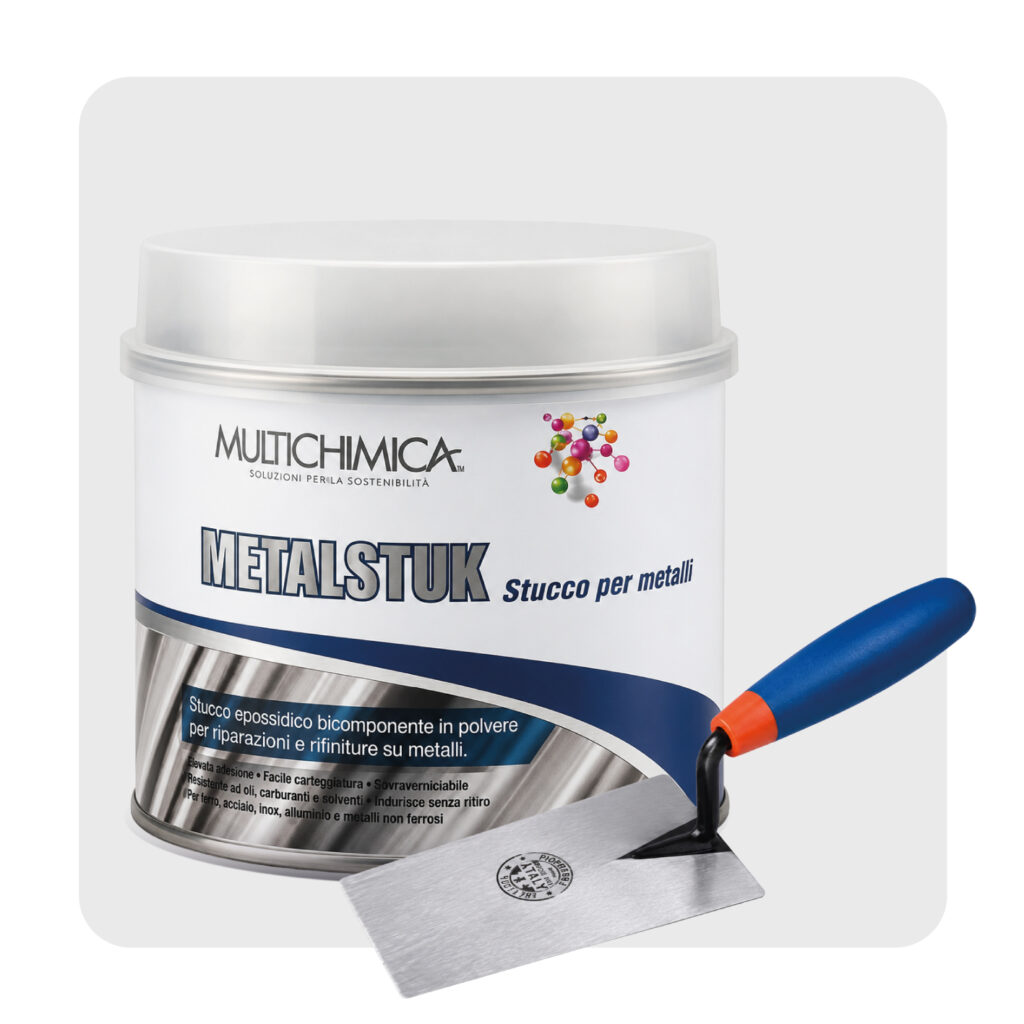 Barattolo Metalstuk stucco per metalli con spatola