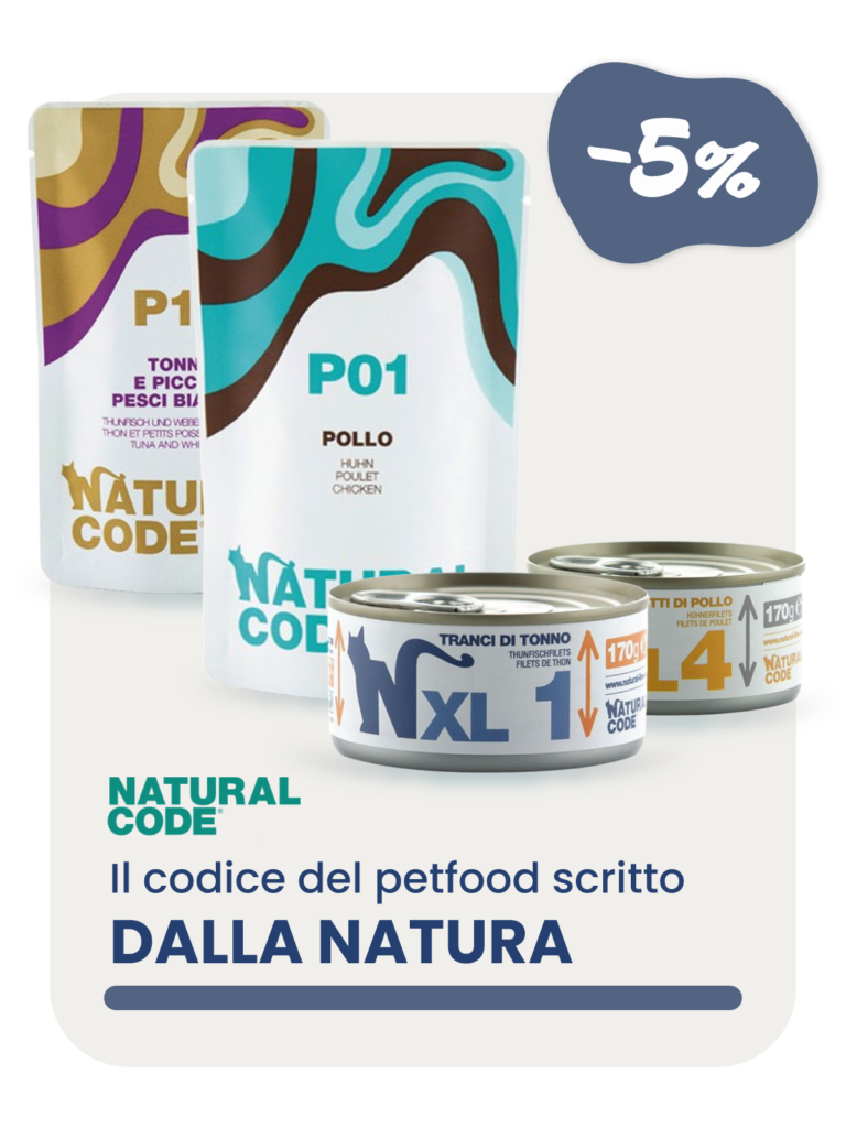 Prodotti petfood Natural Code con sconto 5%