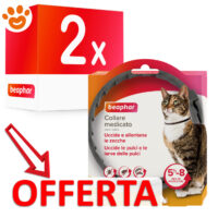 Offerta 2x collare medicato Beaphar per gatti