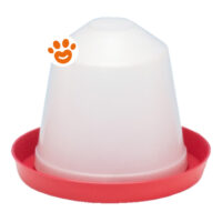 Abbeveratoio in plastica bianca con base rossa