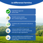 Infografica differenza Farmina con benefici prodotto naturali