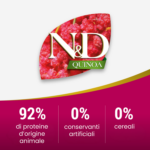 Logo ND Quinoa con percentuali nutrizionali