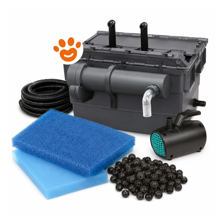 Kit filtro per laghetto con pompa e spugne