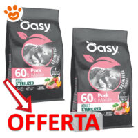 Offerta crocchette Oasy gatto sterilizzato maiale