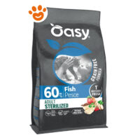 Sacco crocchette gatto Oasy Fish 60% sterilized