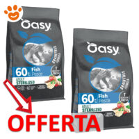 Due sacchi crocchette Oasy gatto in offerta