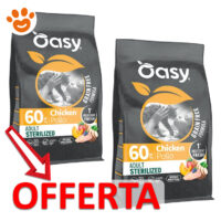 Due sacchi Oasy pollo adult sterilized offerta