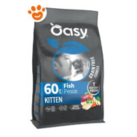 Sacco crocchette Oasy Kitten al pesce 60%
