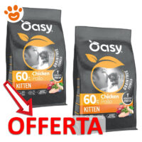 Offerta crocchette Oasy Kitten pollo 60%