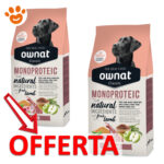Offerta crocchette Ownat Monoproteic agnello per cani