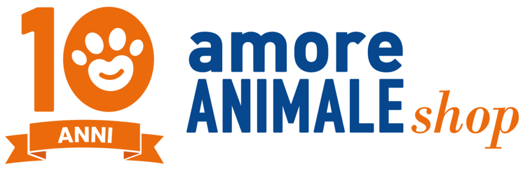 Logo 10 anni Amore Animale Shop con zampa