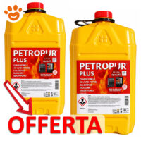 Due taniche gialle Petropur Plus da 18 litri in offerta