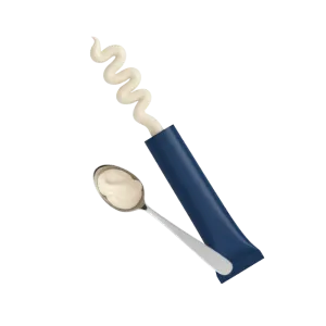 Spazzolino elettrico blu con testina e supporto