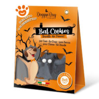 Confezione arancione di biscotti Bat Cookies per cani